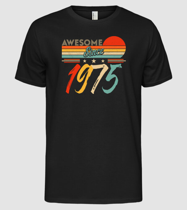 Awesome since 1973 minta fekete pólón