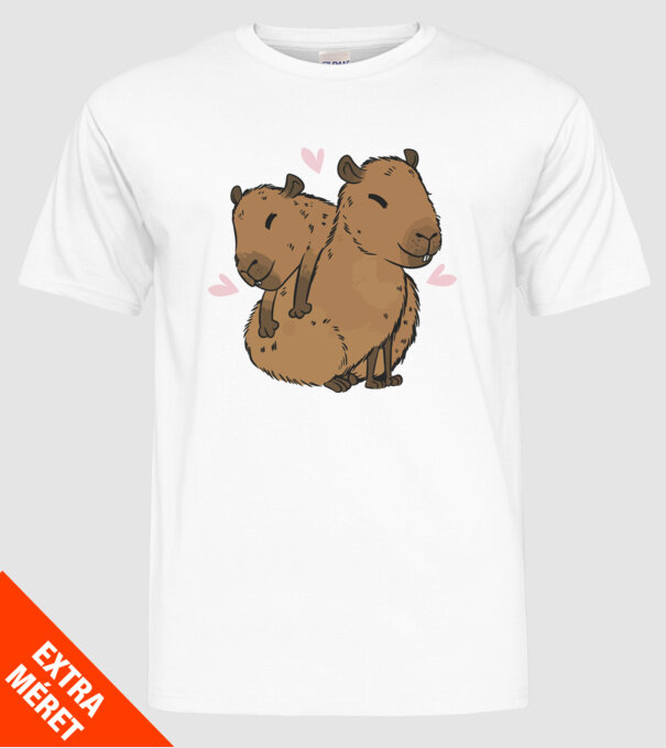 Capybara minta fehér pólón