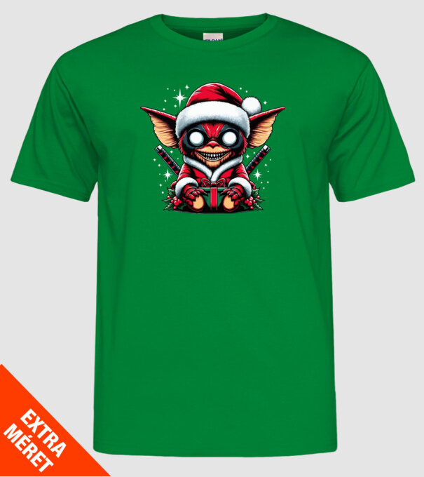 Gremlin minta zöld pólón