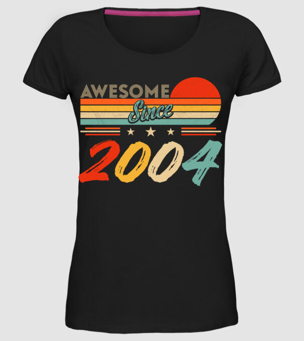Awesome since 2004 minta fekete pólón