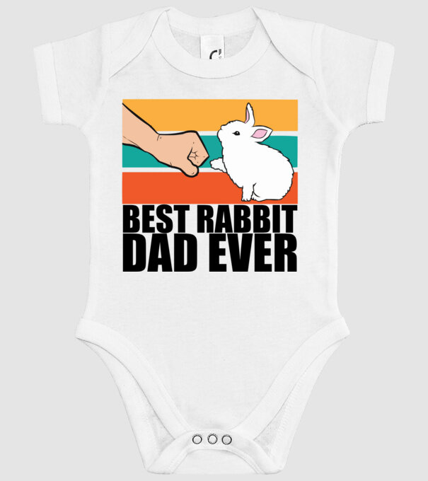 Best rabbit dad minta fehér pólón