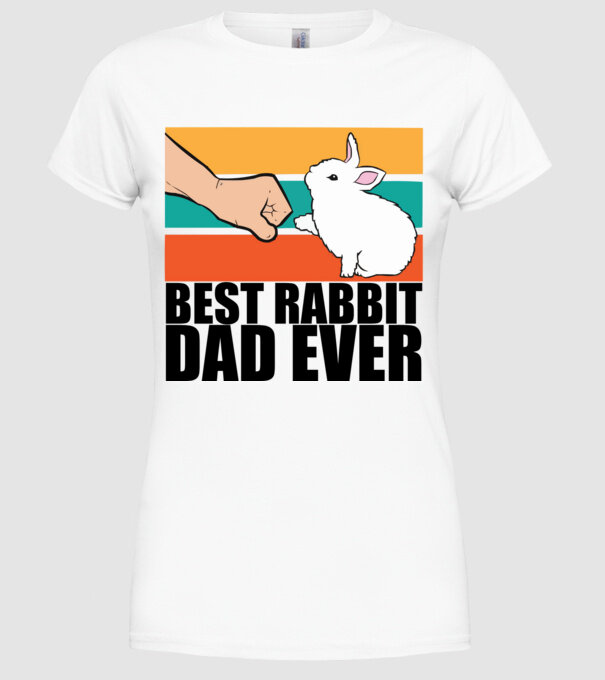Best rabbit dad minta fehér pólón
