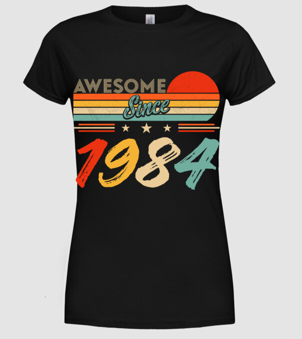 Awesome since 1984 minta fekete pólón