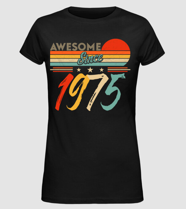 Awesome since 1973 minta fekete pólón