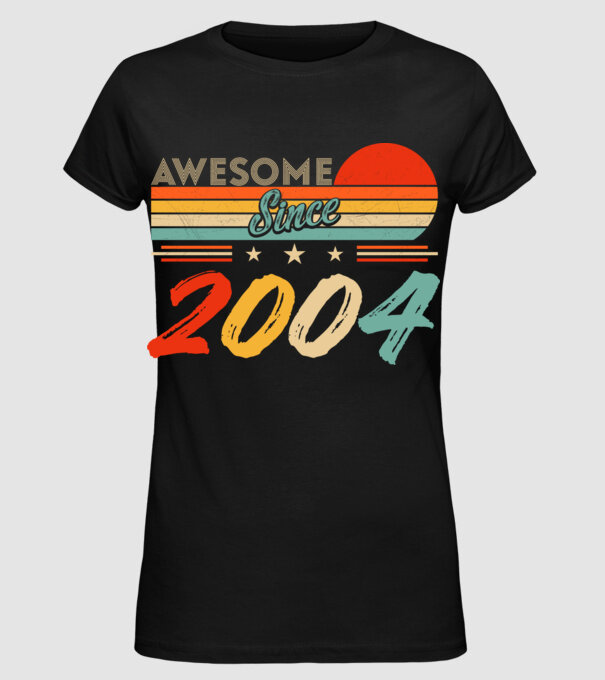 Awesome since 2004 minta fekete pólón