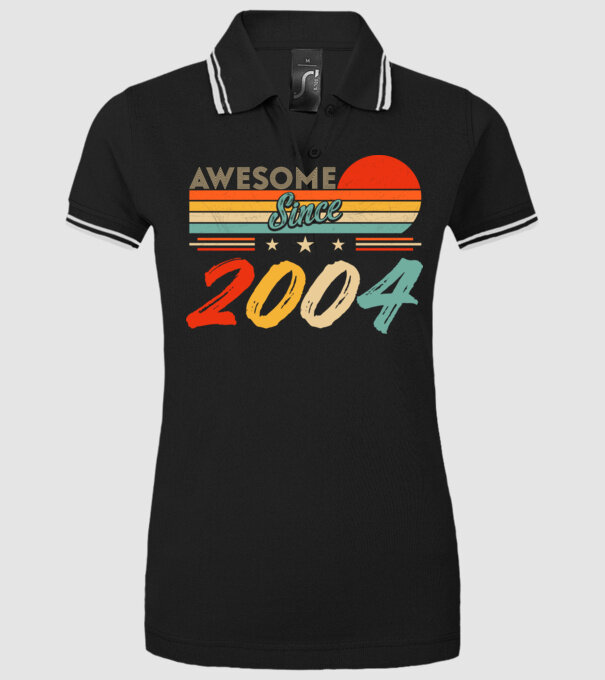 Awesome since 2004 minta fekete pólón