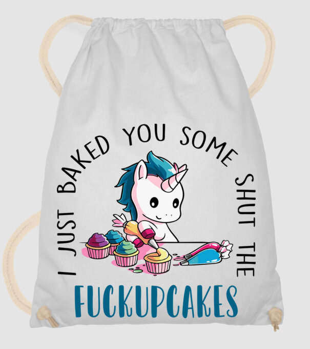 Shut the fuckupcakes minta fehér pólón