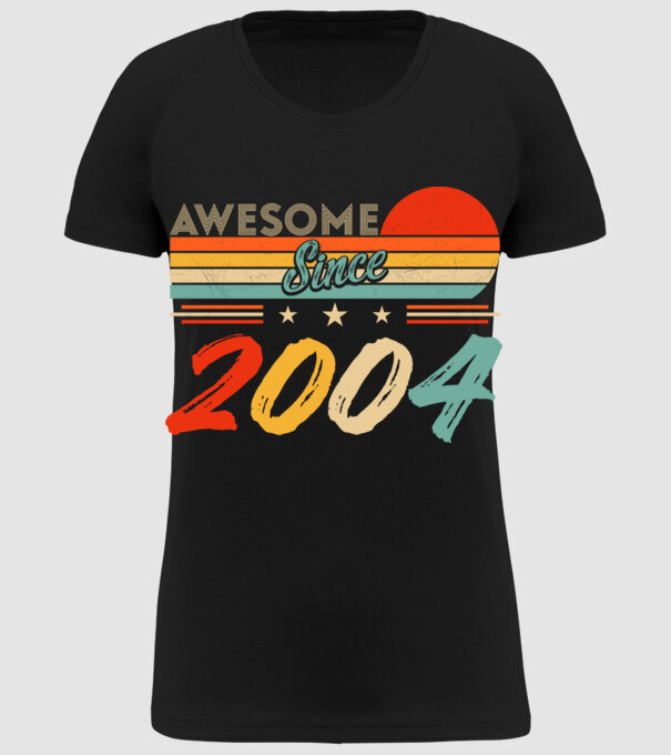 Awesome since 2004 minta fekete pólón