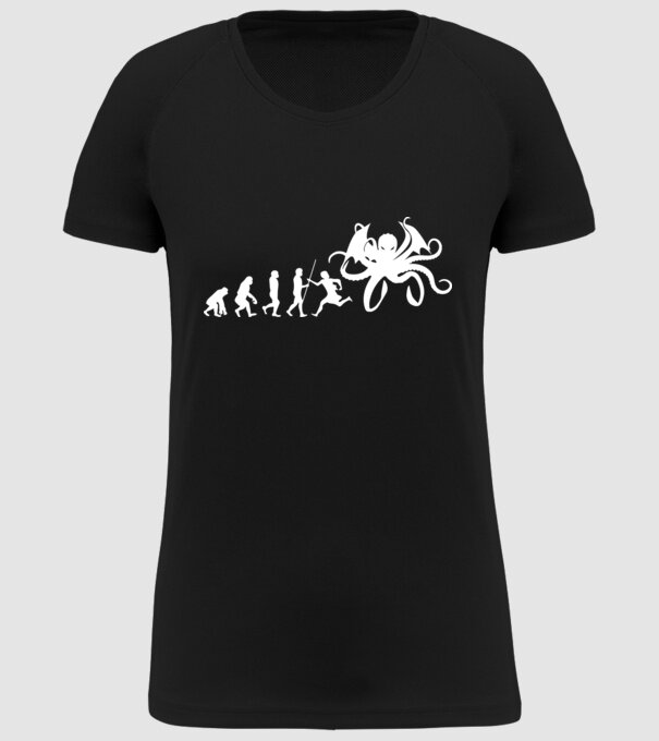 Cthulhu evolution minta fekete pólón