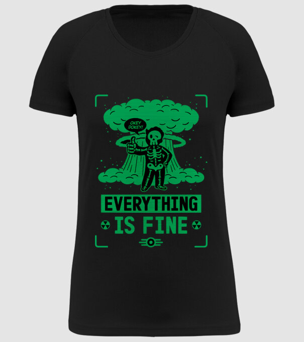 Fallout Vault Boy minta fekete pólón