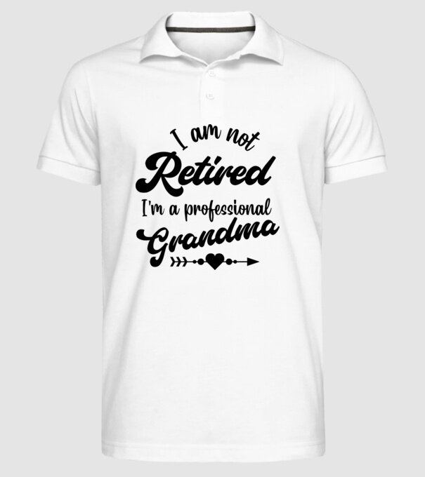 Professional Grandma minta fehér pólón