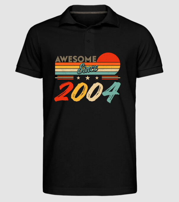 Awesome since 2004 minta fekete pólón