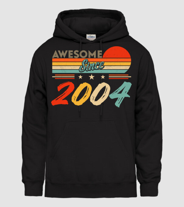 Awesome since 2004 minta fekete pólón