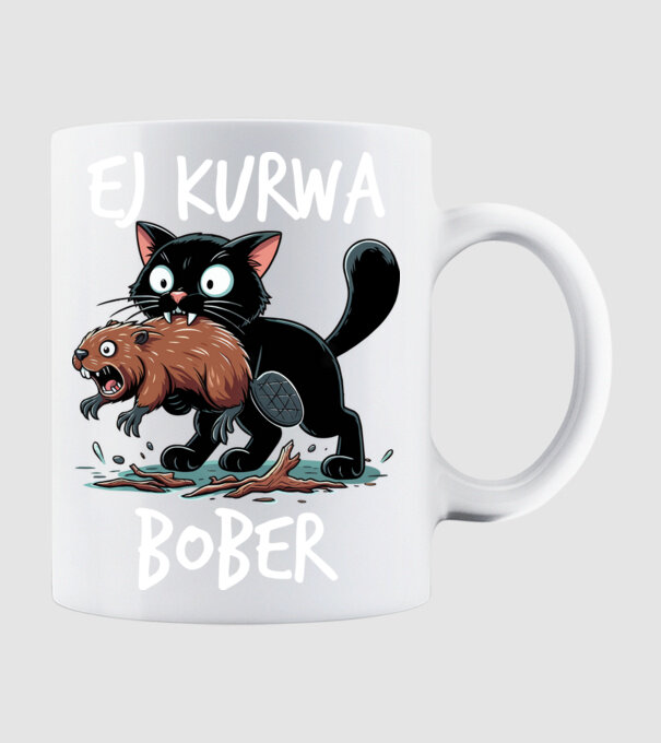 Bober Kurwa minta fehér pólón