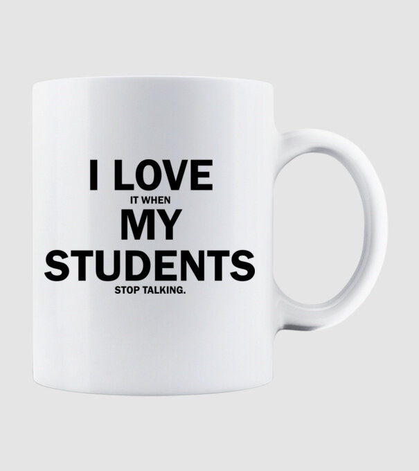 I love my students minta fehér pólón