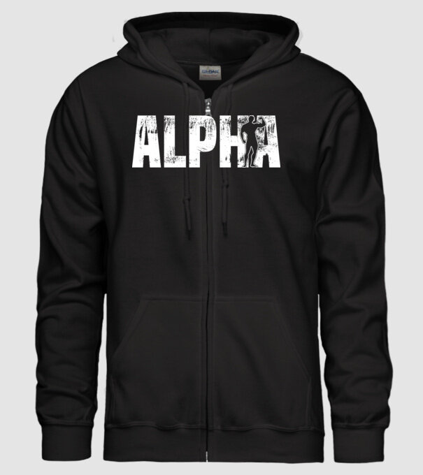 alpha minta fekete pólón