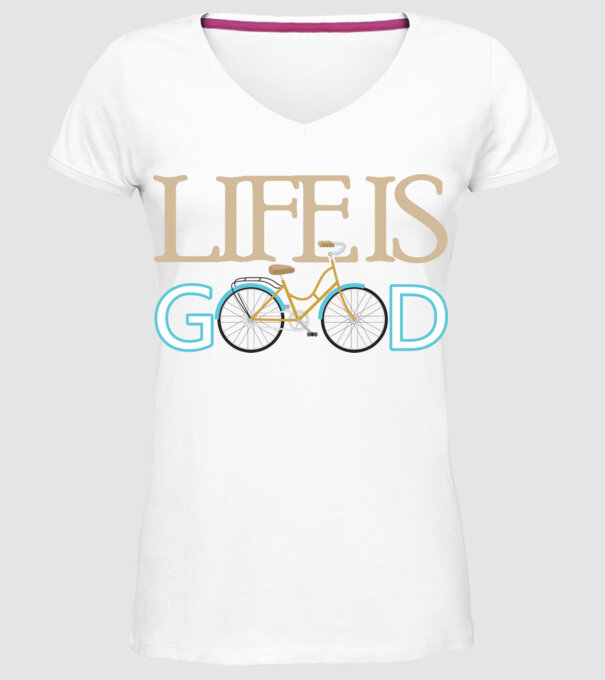 Life Is Good minta fehér pólón