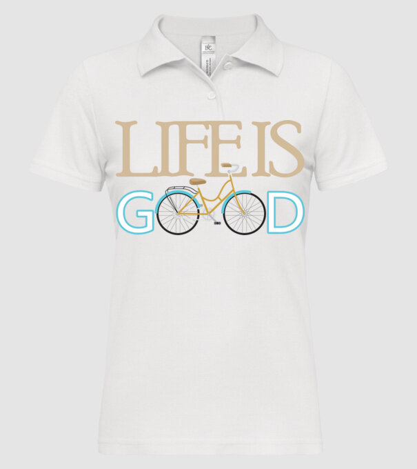 Life Is Good minta fehér pólón