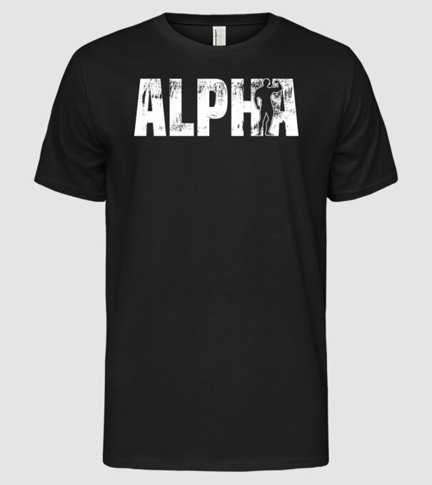 alpha minta fekete pólón