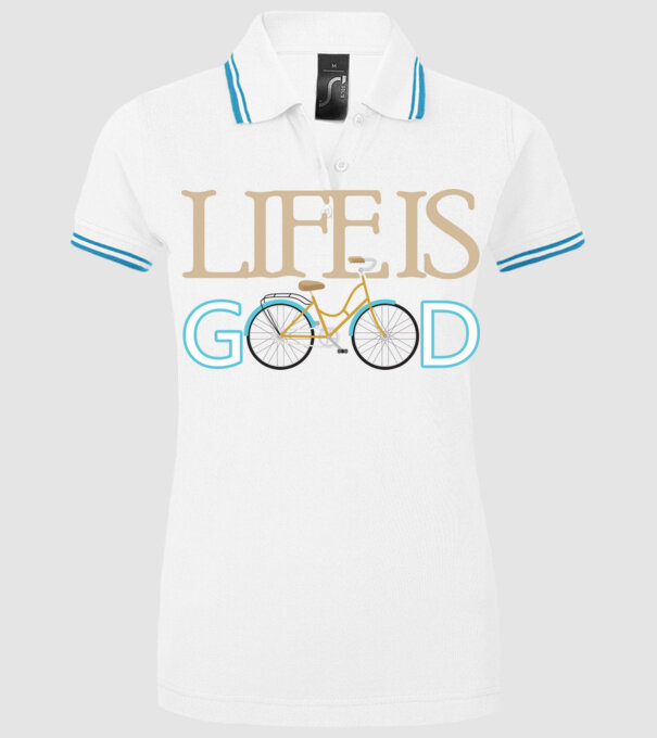 Life Is Good minta fehér pólón