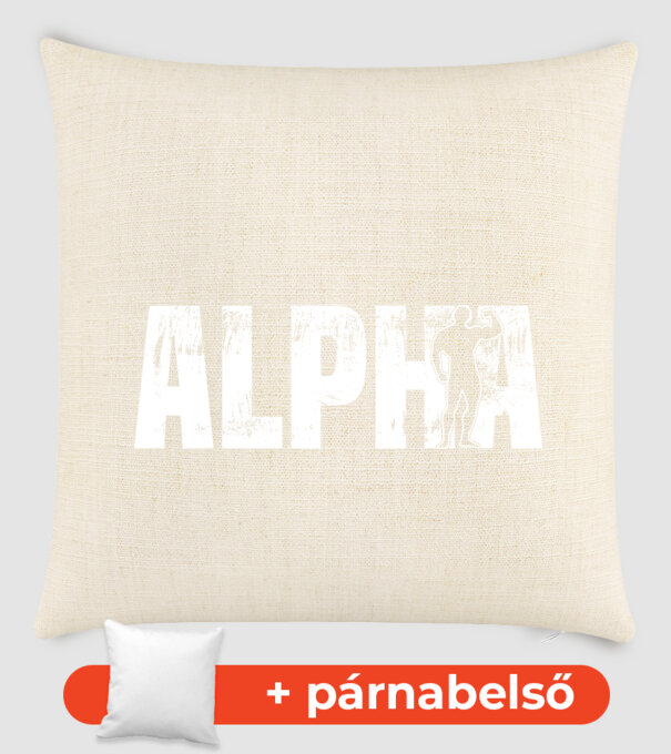 alpha minta homokszín pólón