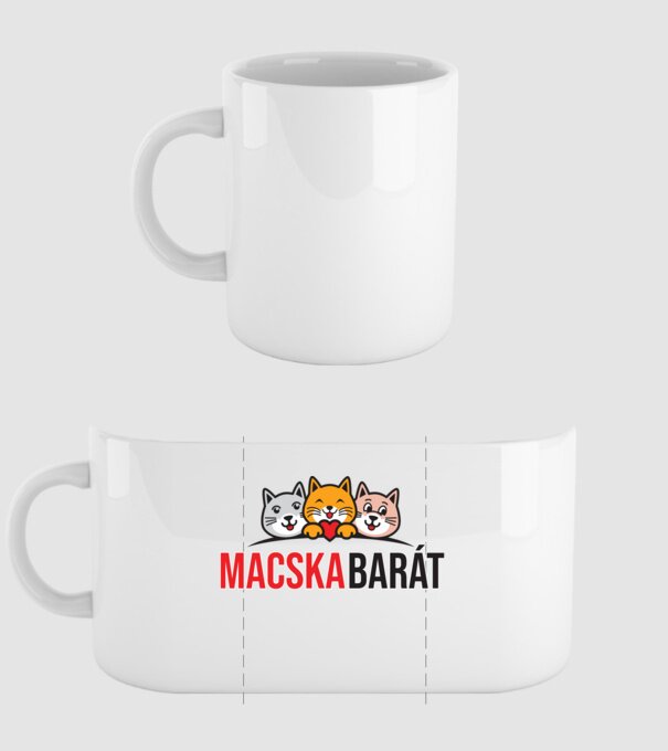 Vagány cica barát póló - Mutasd meg szereteted a macskák iránt minta fehér pólón