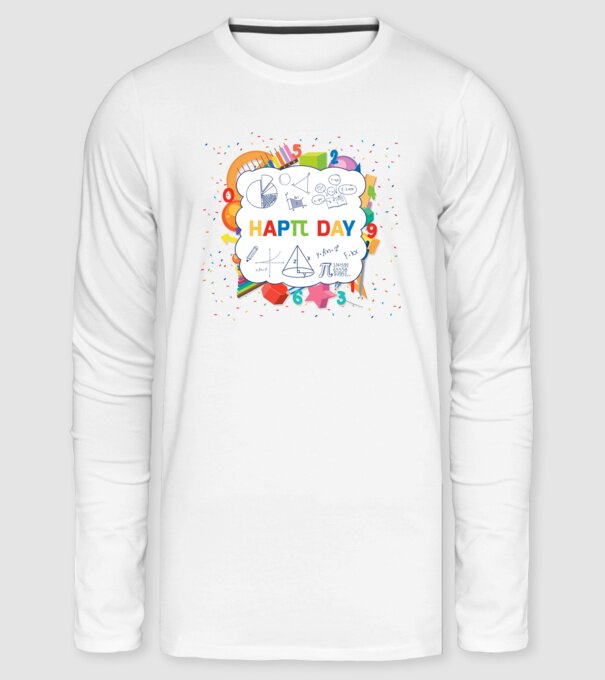 Hapπ Day minta fehér pólón