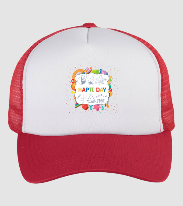 Hapπ Day minta fehér/piros pólón