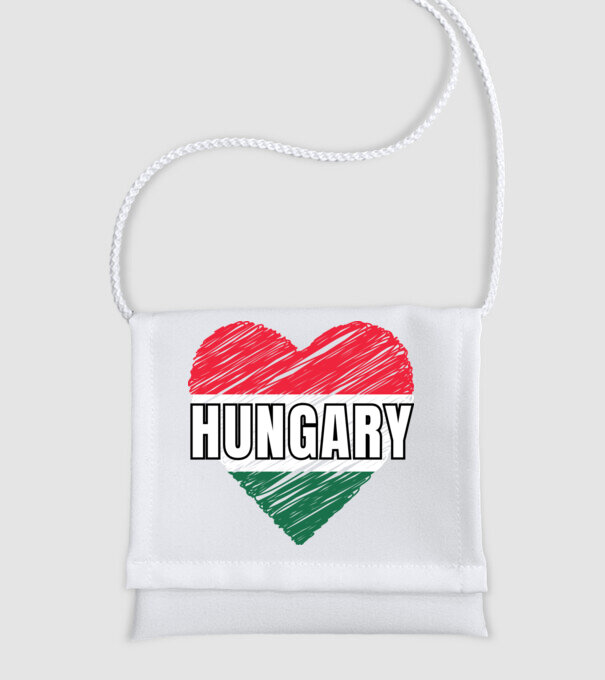 Hungary, Magyar szív, Hajrá Magyarok! minta fehér pólón