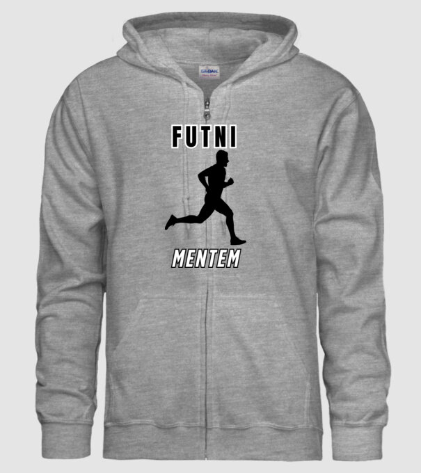 Futni mentem, futó minta férfiaknak minta szürke pólón