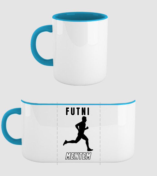 Futni mentem, futó minta férfiaknak minta világoskék pólón