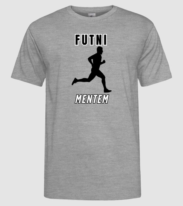 Futni mentem, futó minta férfiaknak minta szürke pólón