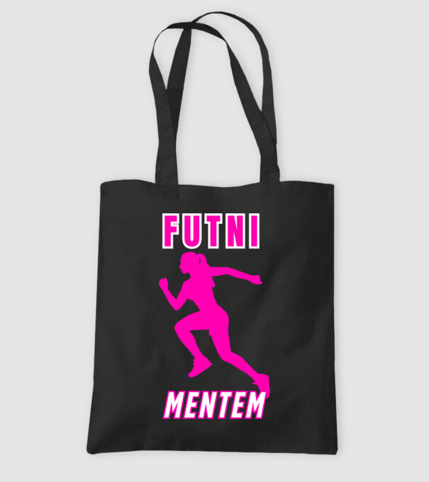 Futni mentem, futó minta nőknek minta fekete pólón