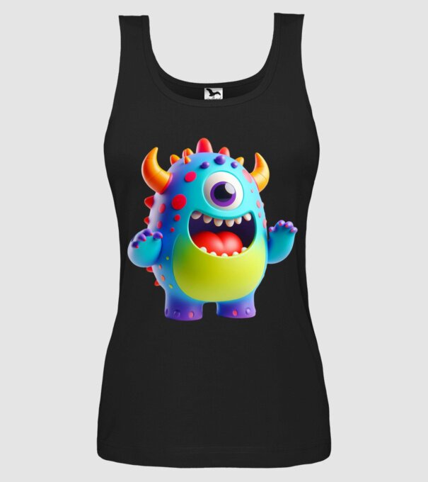 Cute Monster minta fekete pólón