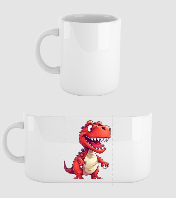 Dino minta fehér pólón