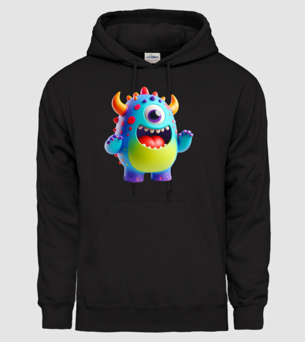 Cute Monster minta fekete pólón