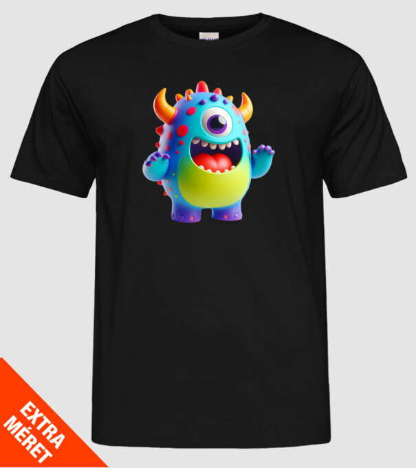 Cute Monster minta fekete pólón