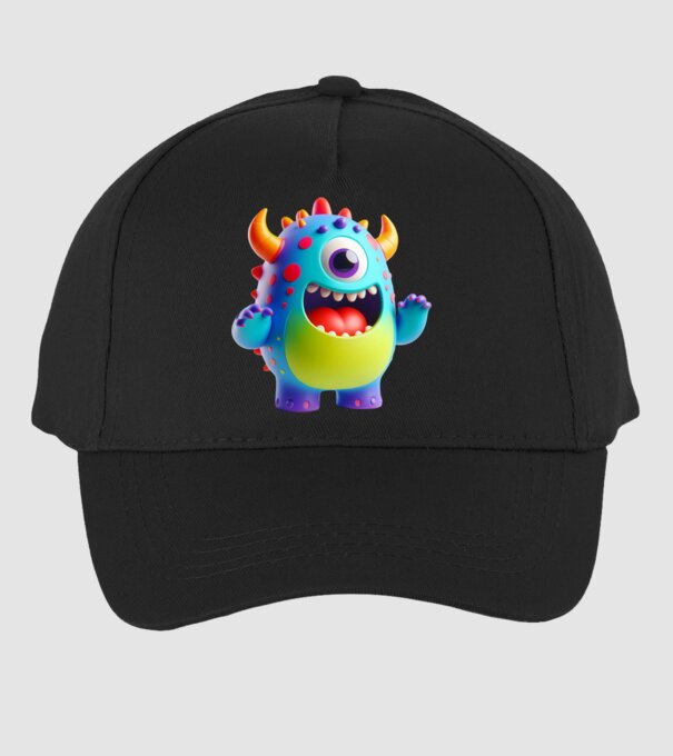 Cute Monster minta fekete pólón
