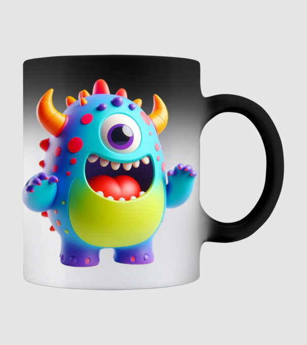 Cute Monster minta fekete pólón