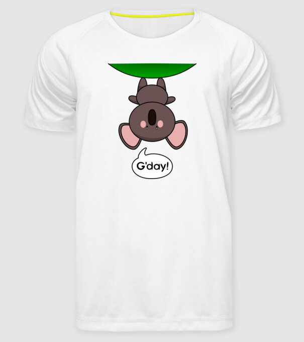 G'day - Aranyos Koala Ausztráliából minta fehér pólón