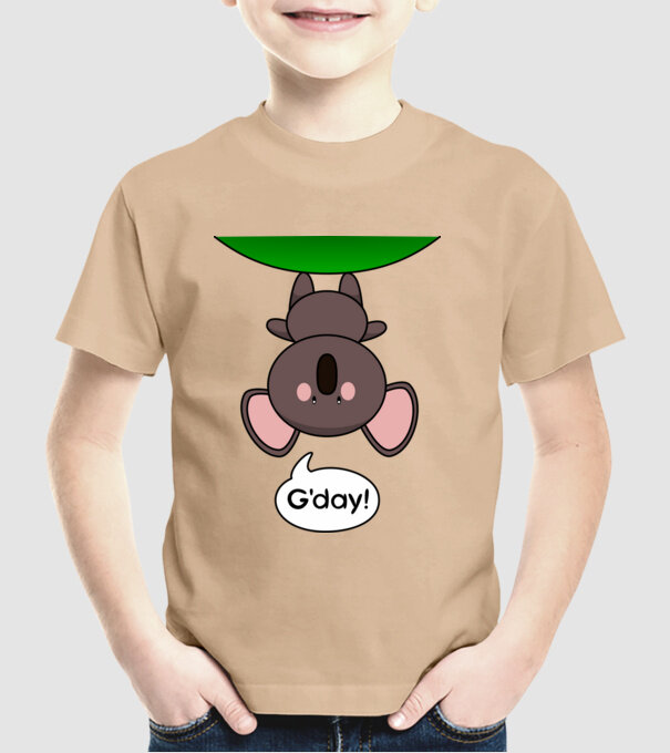 G'day - Aranyos Koala Ausztráliából minta homokszín pólón
