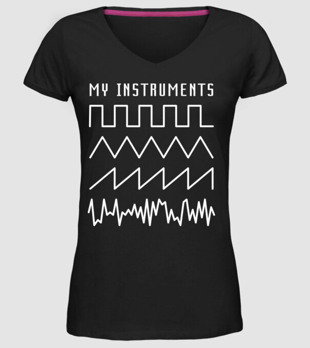 My Instruments - SID chiptune minta fekete pólón