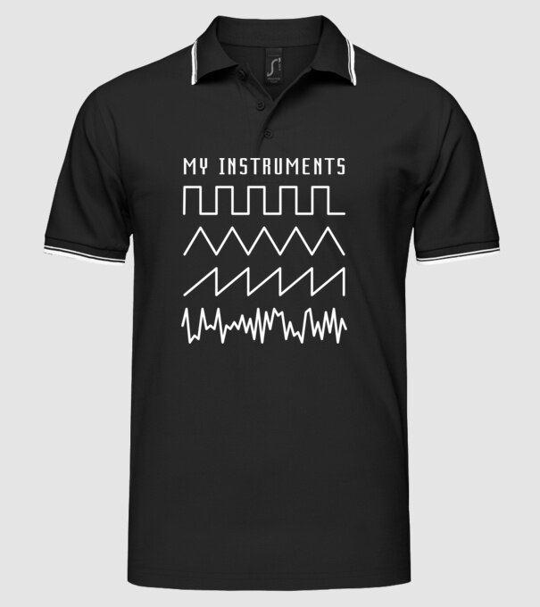 My Instruments - SID chiptune minta fekete pólón