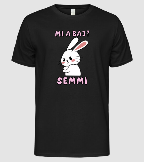 Minden oké, semmi baj! minta fekete pólón