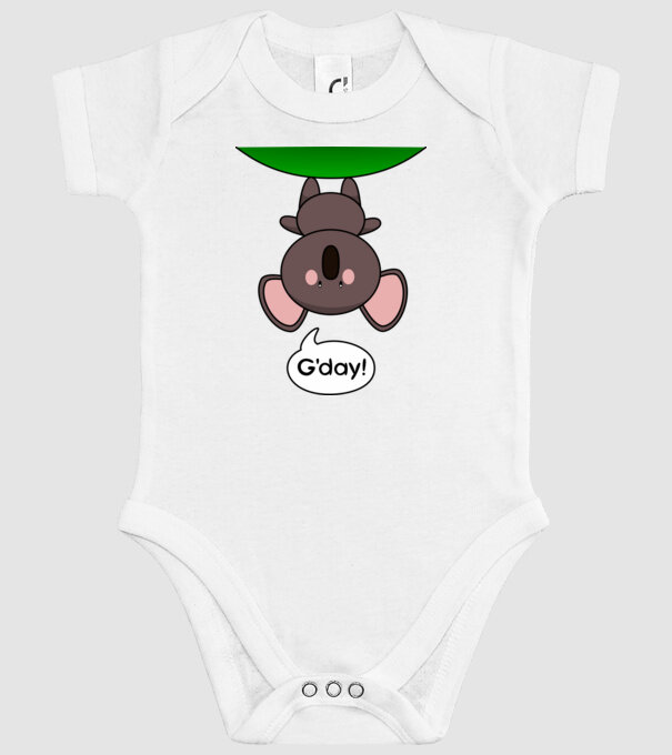 G'day - Aranyos Koala Ausztráliából minta fehér pólón