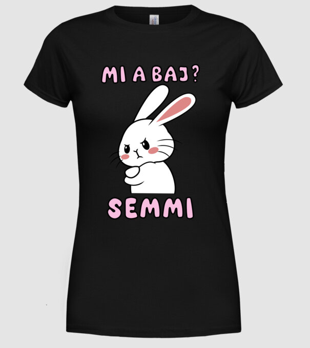 Minden oké, semmi baj! minta fekete pólón