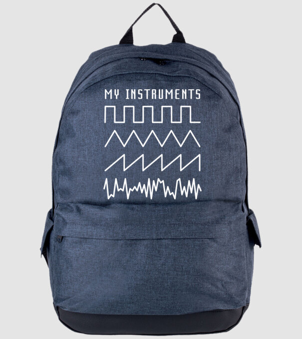 My Instruments - SID chiptune minta farmerkék pólón