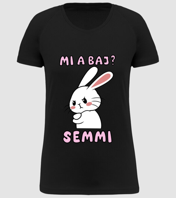 Minden oké, semmi baj! minta fekete pólón