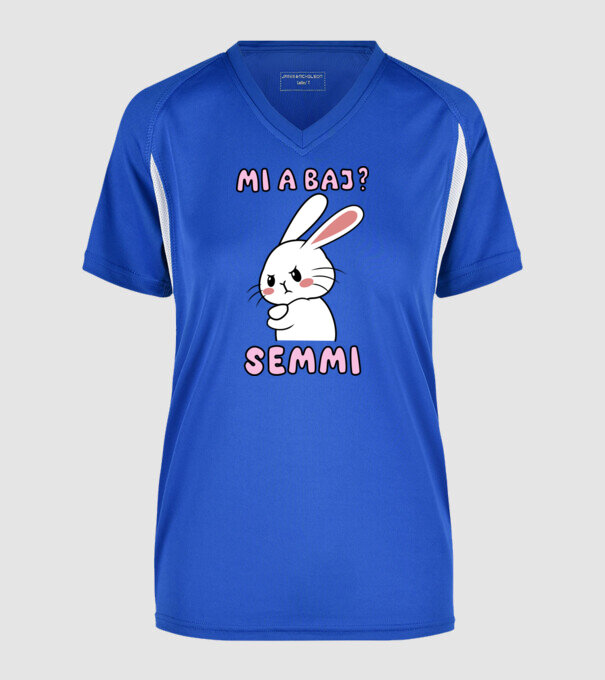 Minden oké, semmi baj! minta királykék pólón