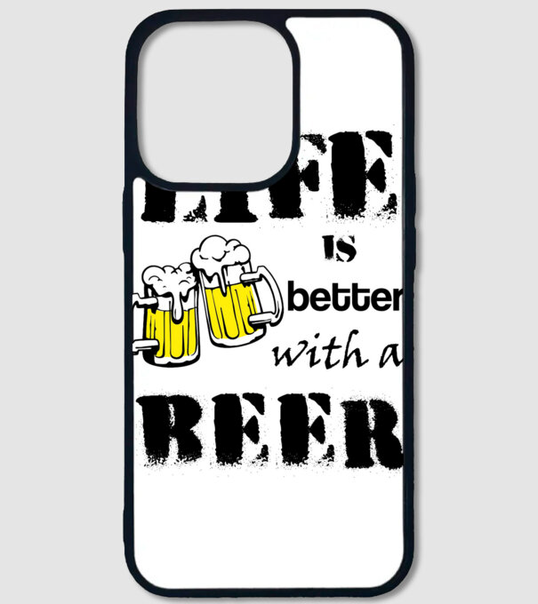 Life is better with a beer minta fehér pólón